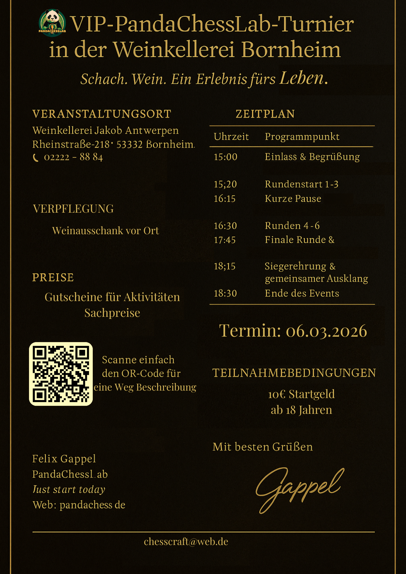 Turnierticket – Weinkellerei Antwerpen in Bornheim