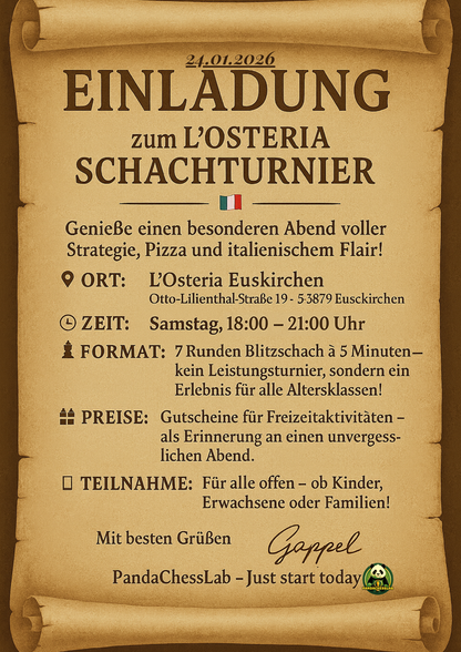 Turniere im L'Osteria Euskirchen