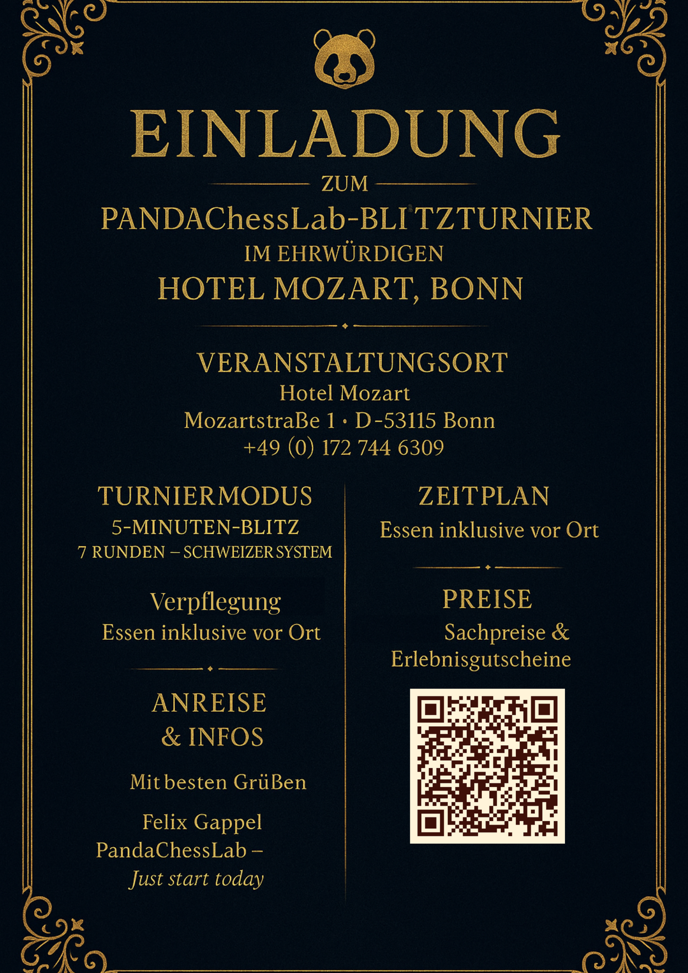 Turnierticket – Hotel Mozart in Bonn